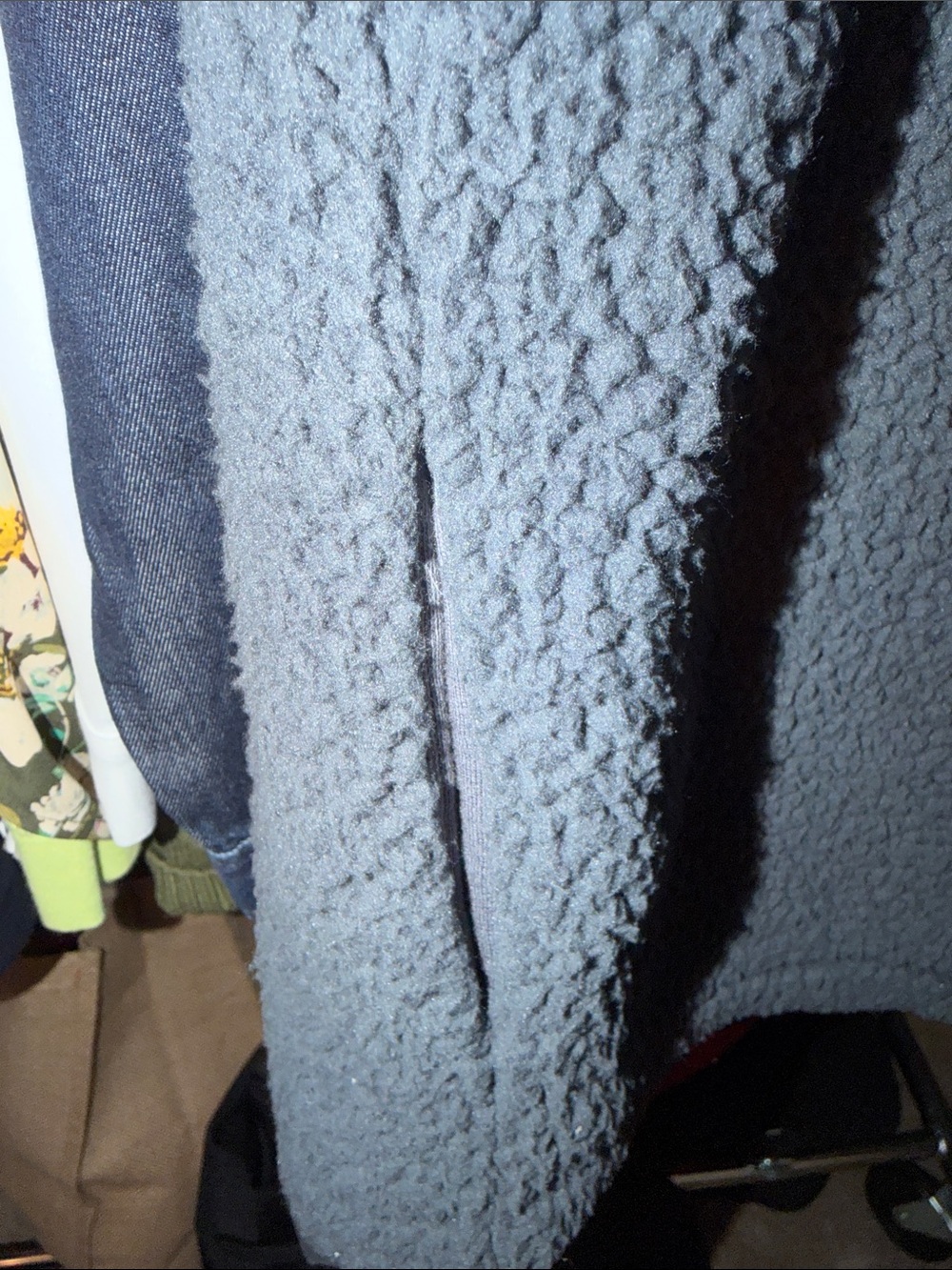 PINK by Victoria's Secret Charcoal Gray Sherpa Fleece Vest - Picture 6 of 7